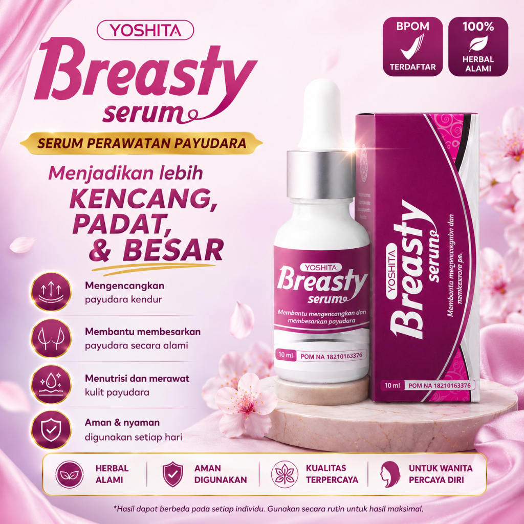 Yoshita Breasty Serum Original - Perawatan Pengencang Payudara Padat  Proporsional