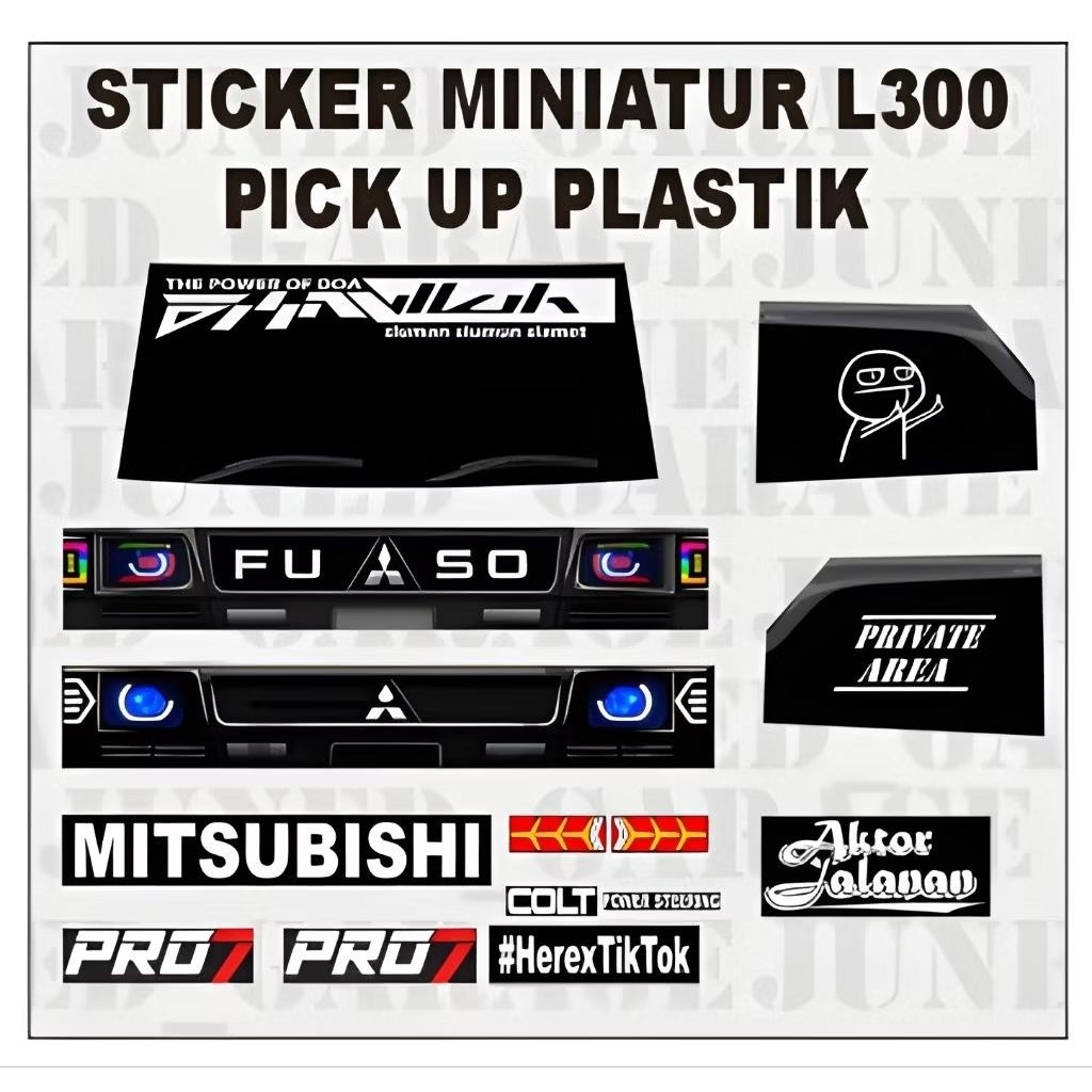 Sticker Miniatur L300 Pick Up Fuso