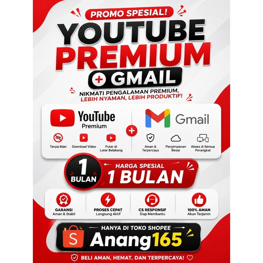 ytube premium + gmail