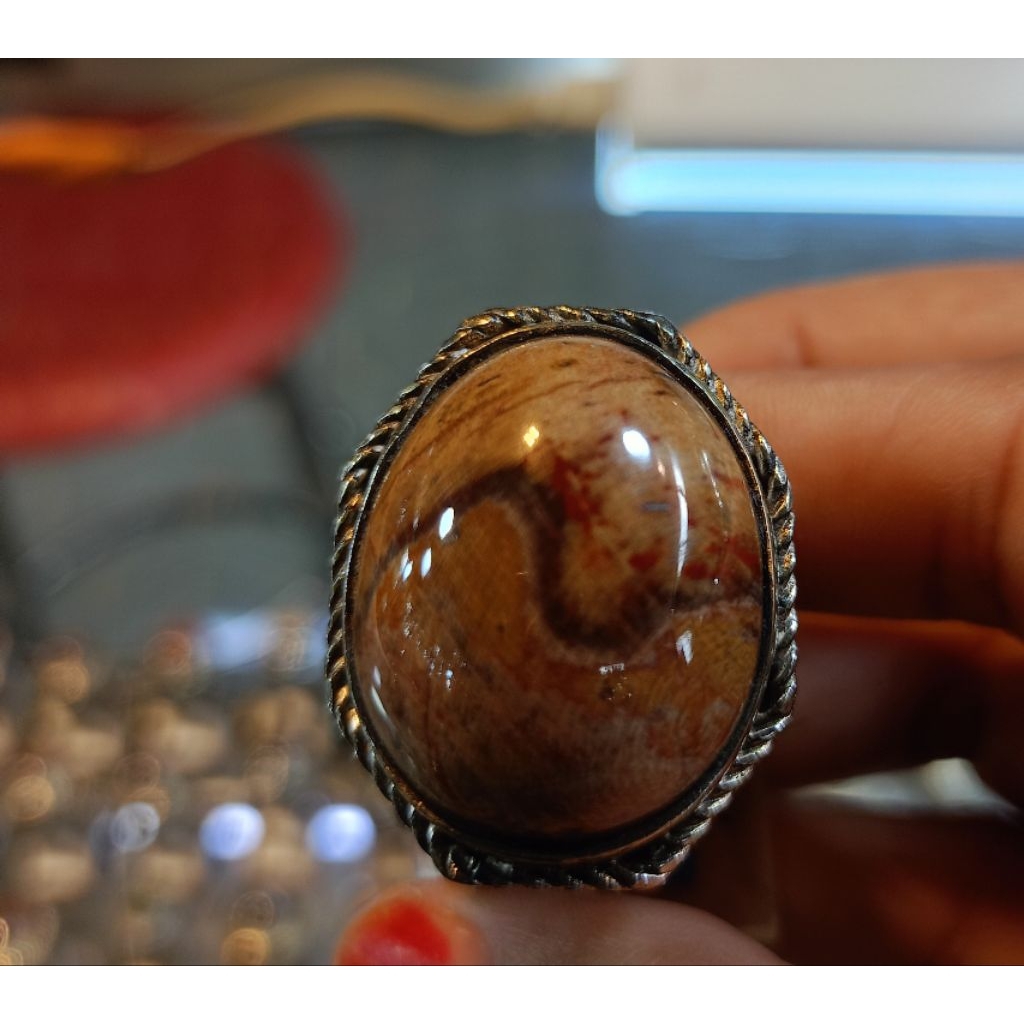 Cincin  Fosil kelor  (Natural)