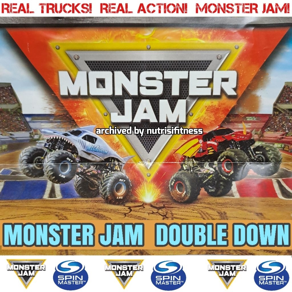 MAINAN MOBIL MONSTER JAM VEHICLE 2 PACK MONSTER JAM DOUBLE DOWN MONSTER JAM 2 PACK MONSTER JAM COLOR