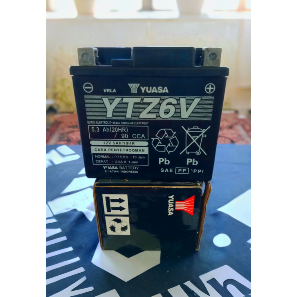 JUAL AKI KERING AKI YUASA YTZ6V ORI (SECOND) AKI VARIO,AEROX,KLX,HONDA CBR,Nmax