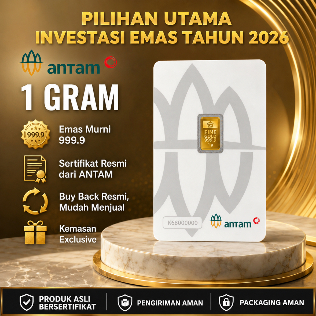 ANTAM 1GR LOGAM MULIA EMAS ANTAM 1 GRAM LM ANTAM TERBARU CERTIEYECERTICARD 2026