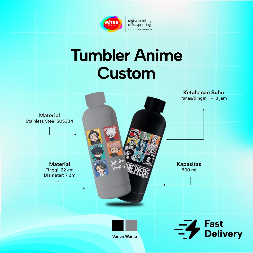 TUMBLER ONEPIECE/ TUMBLER ANIME/ TUMBLER JUJUTSU/ TUMBLER CUSTOM