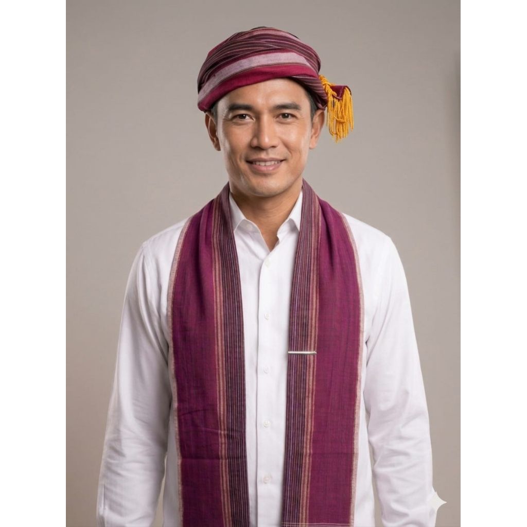 syal batak, stola/ syal ulos batak, ikat kepala pria, tali tali batak