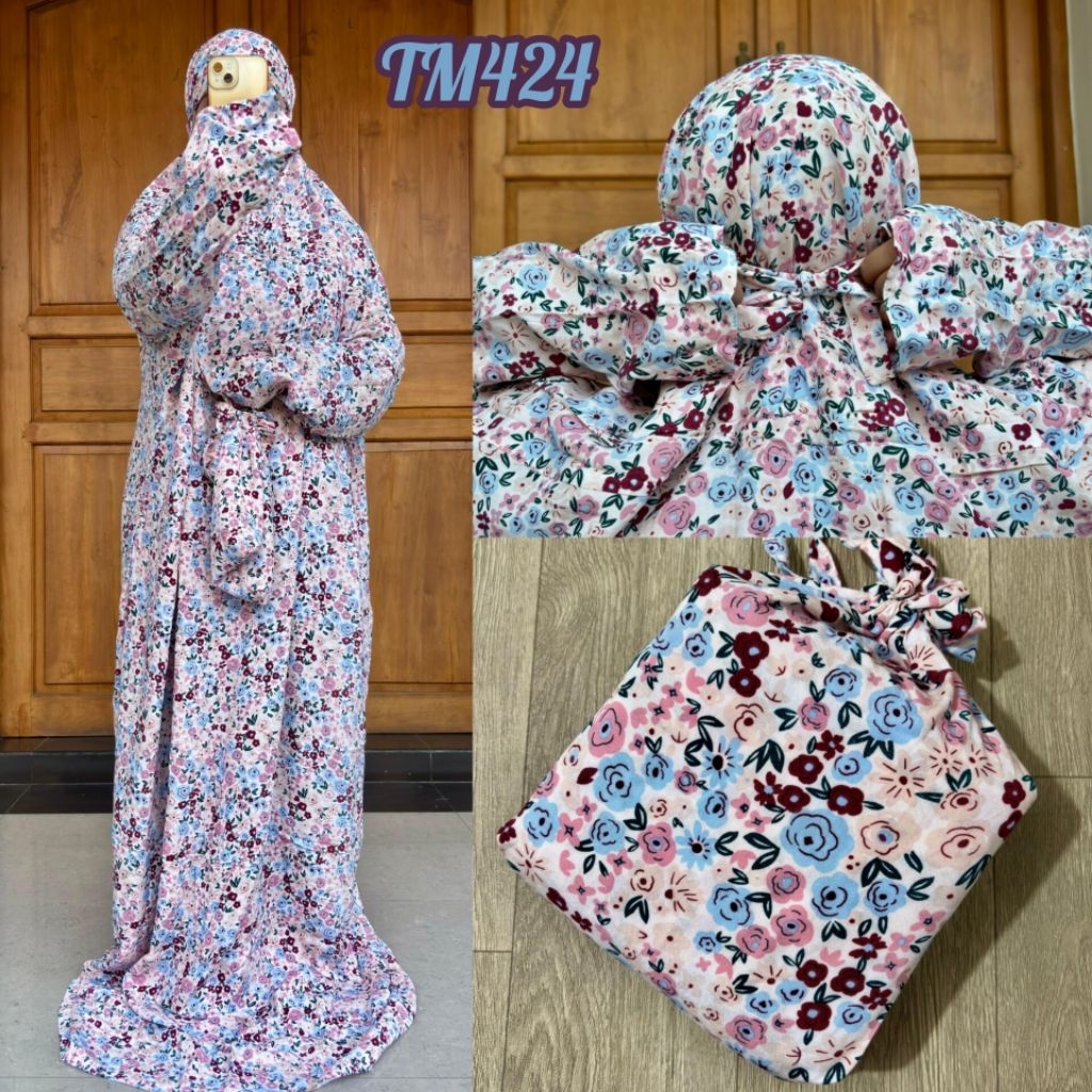 Pusat Mukena Pasuruan - Mukena Terusan Motif Hadramaut Saku Dada Mukena Rayon Mukenah Traveling Muke