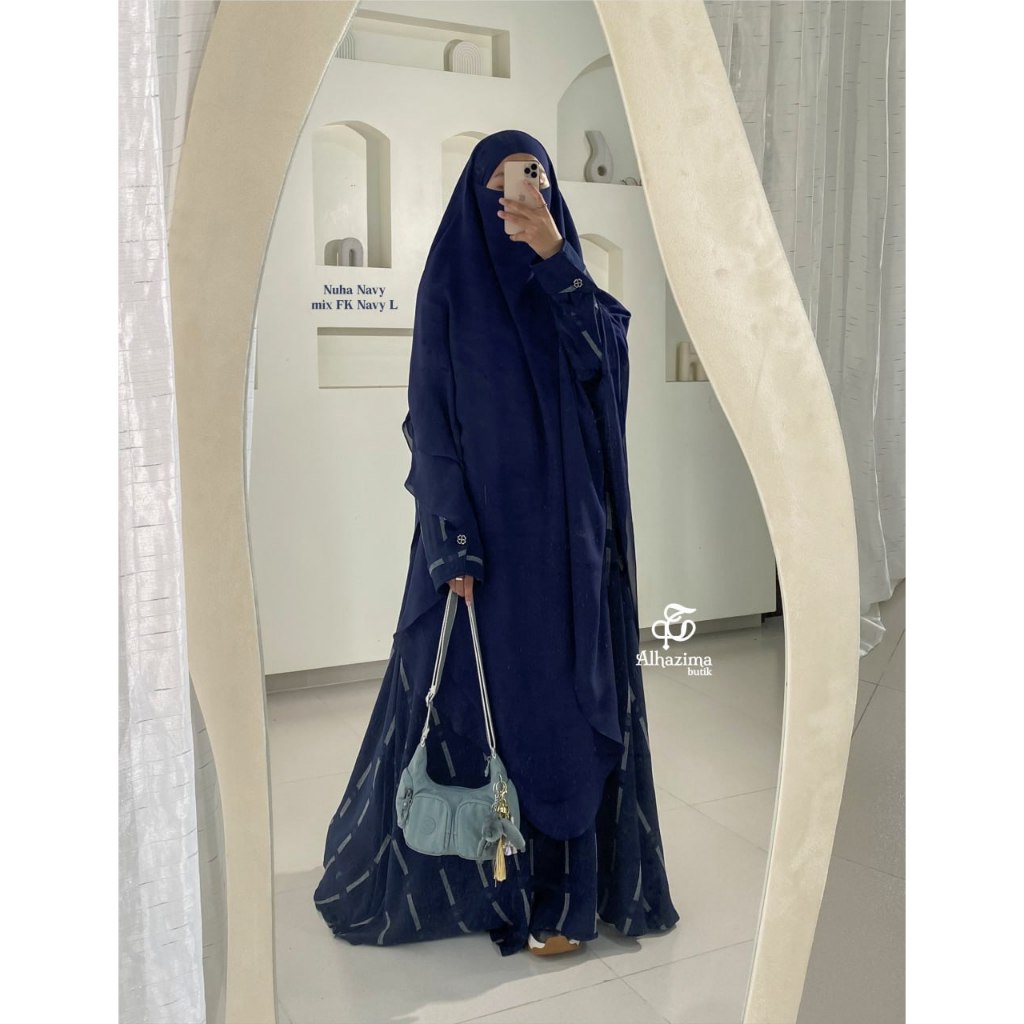 NUHA SERIES | Abaya Only | Abaya Gamis Syari Elegan - gamis muslimah modern By ALHAZIMADAILY