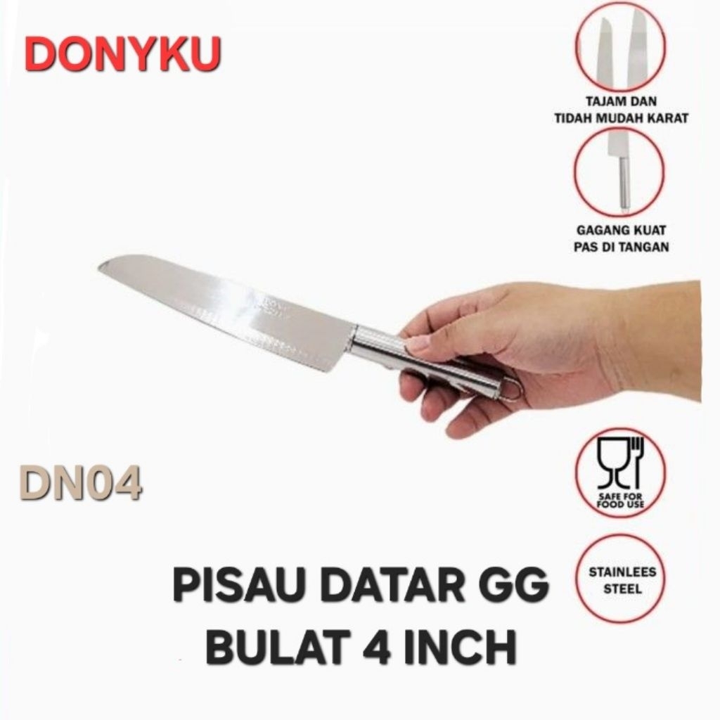 DONYKU PISAU DATAR GAGANG BULAT BERBAGAI UKURAN JUGA MODEL