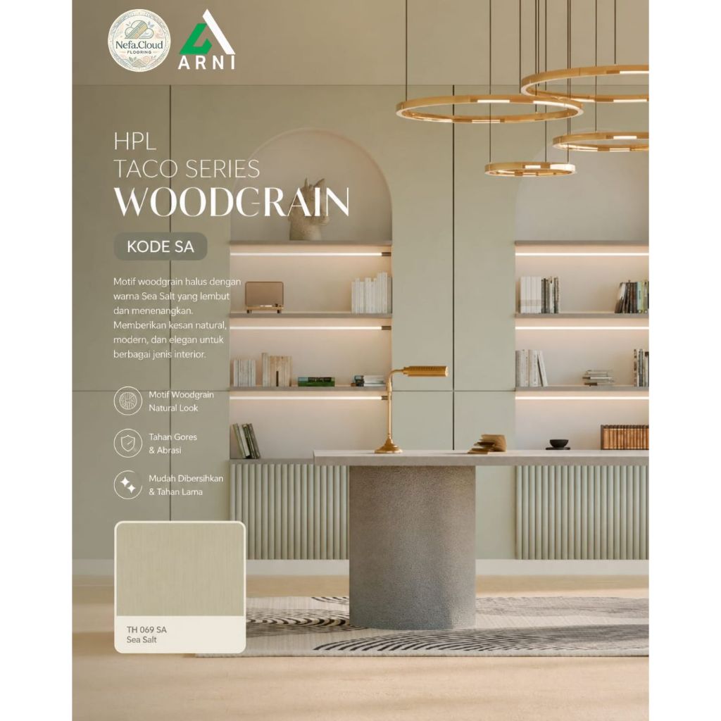 HPL TACO Woodgrain Kode SA | HPL Motif Serat Kayu Untuk - Furniture, Kitchen Set & Interior Modern