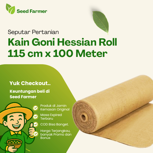 Kain Goni Hessian Roll 115 cm x 100 Meter Kain Goni Lembar