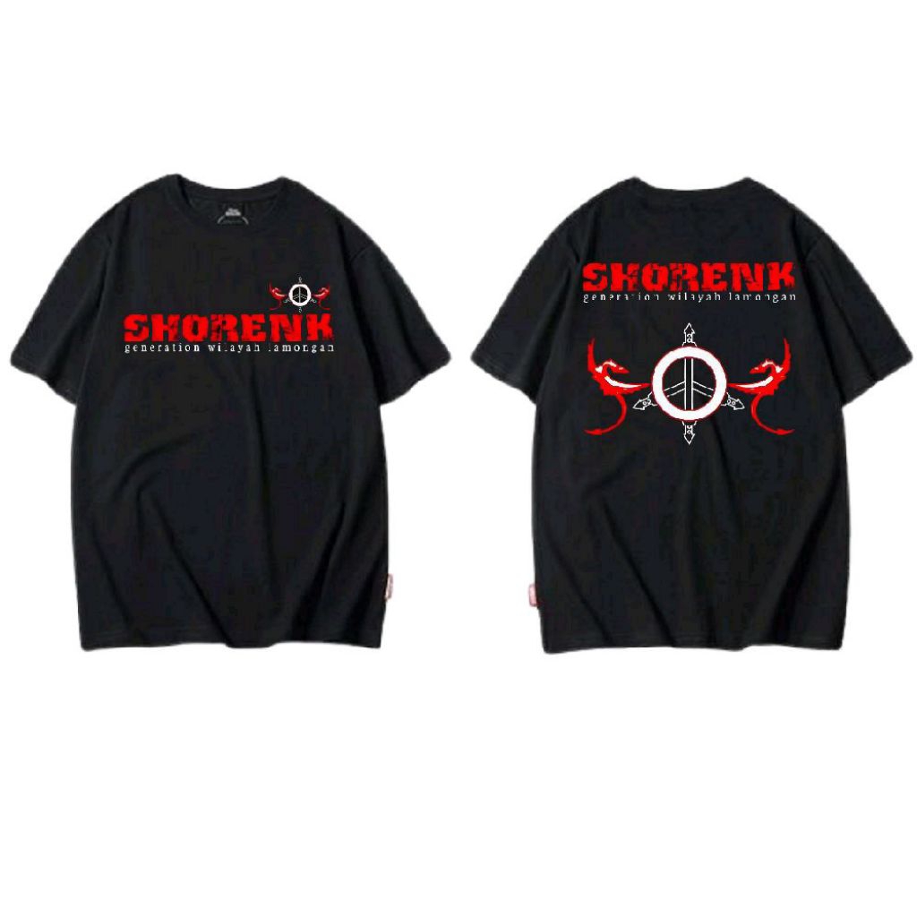 Kaos SHORENK - Generation Wilayah Lamongan Unisex Warna Hitam Kualitas Terbaik Bahan Tebal Halus Mur