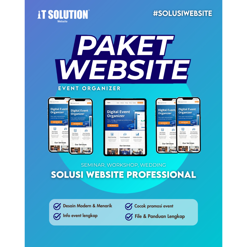 Paket Website Event Organizer Siap Pakai – Website EO Profesional untuk Wedding, Seminar, & Event Ma