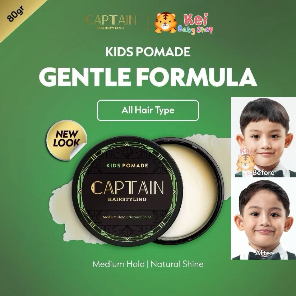 Captain Kids Pomade Gentle Formula / Pomade Gel Rambut Anak