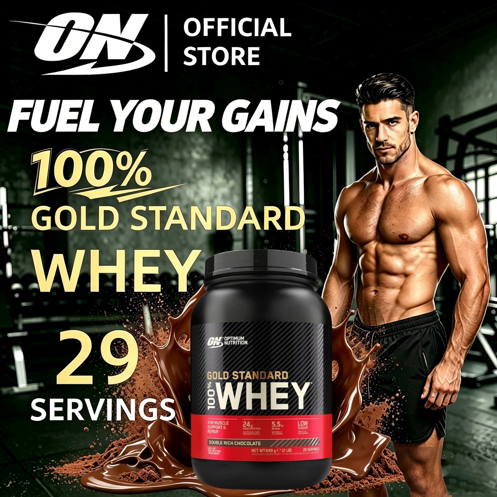 ON Optimum Nutrition Gold Standard 100%  2 Lbs - Susu Protein WGS Whey Protein  Isolate Concentrate 