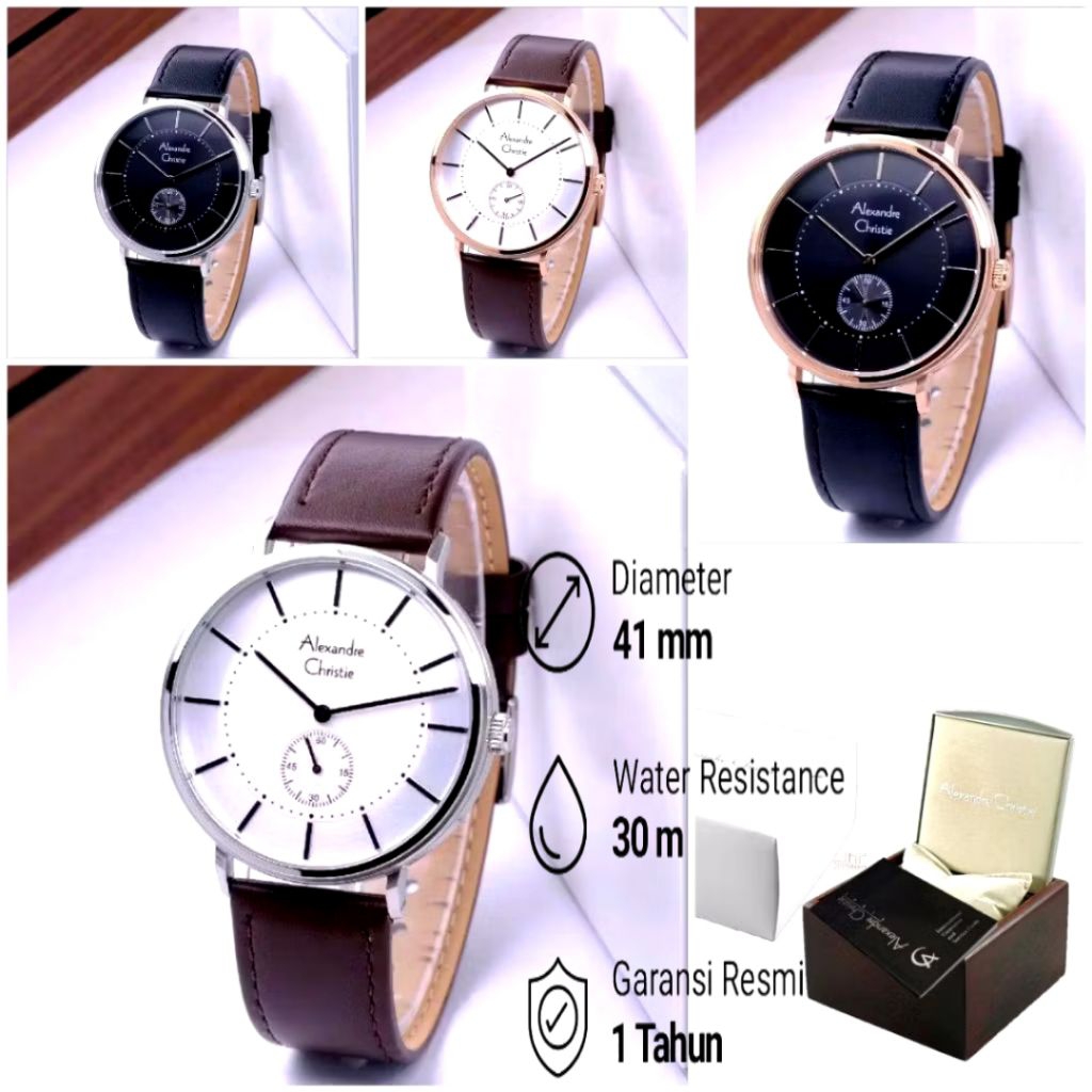 AC8493 Jam Tangan Pria Alexandre Christie AC 8493 Original
