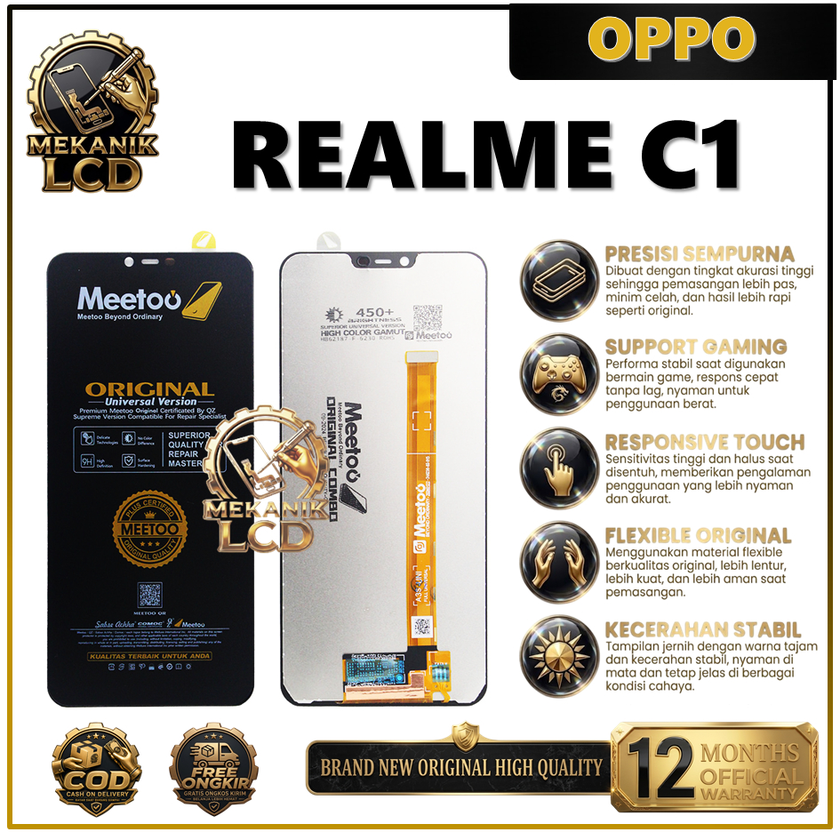 LCD TOUCHSCREEN REALME C1 ORIGINAL 100% FULLSET