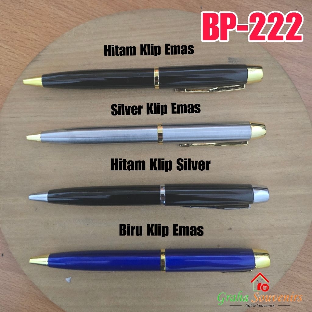 Pen Besi BP-222 | Pen Stainless | Pen Custom Logo