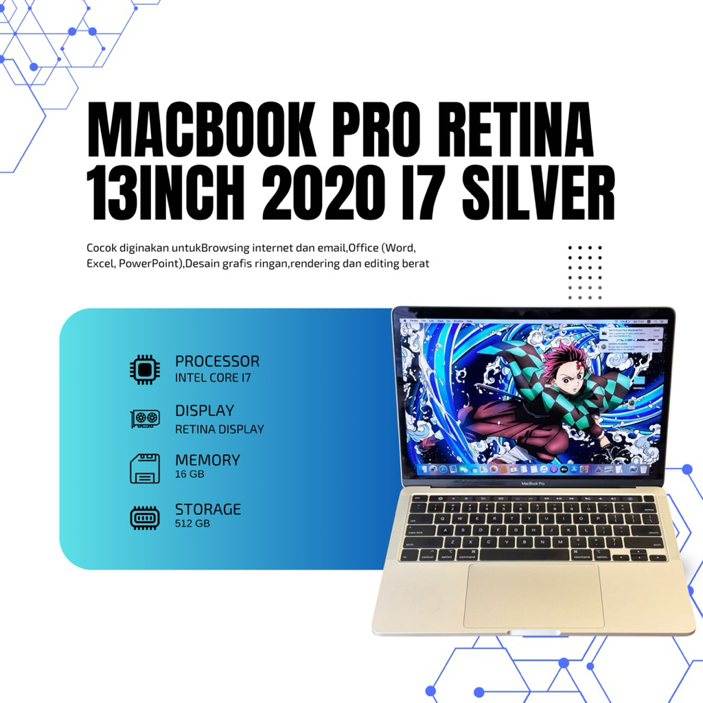 PRO RETINA 13INCH 2020 I7 RAM 16 GB SSD 512 GB