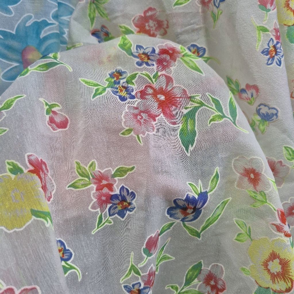 kain organza motif-kain organza motif bunga premium-harga persetengah meter