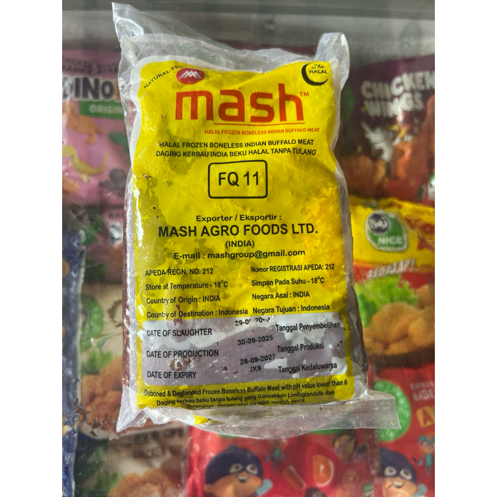 Daging Kerbau Frozen 1 Kg Mash FQ 11