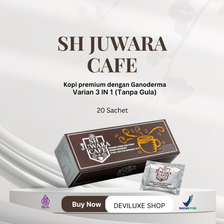 KOPI SH JUWARA CAFE 20 SACHET 3 IN 1 TANPA GULA