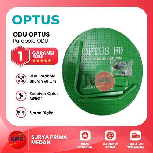 ODU Optus Ijo Parabola 60 Cm + Receiver Optus MPEG4
