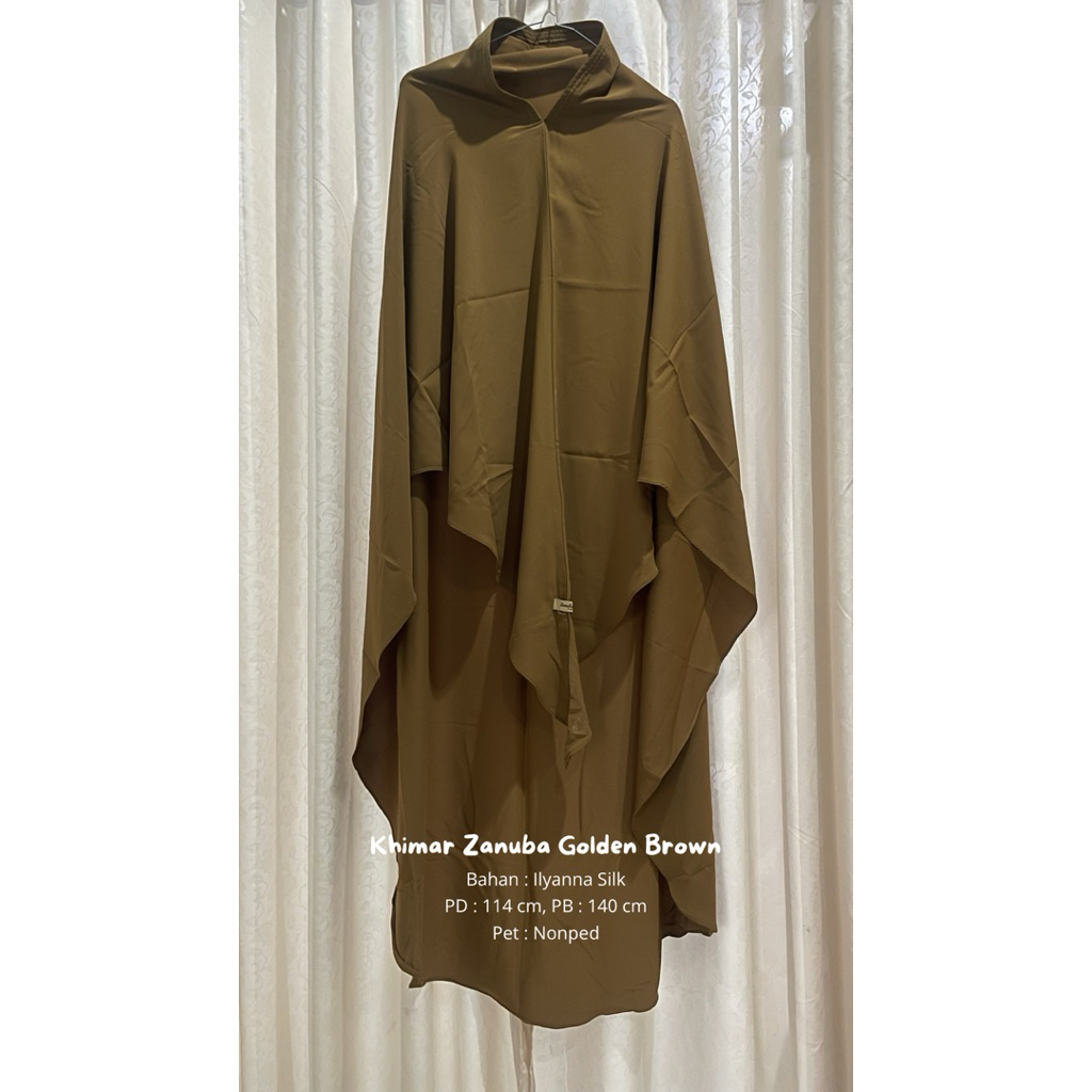 Preloved Khimar Zanuba Golden Brown