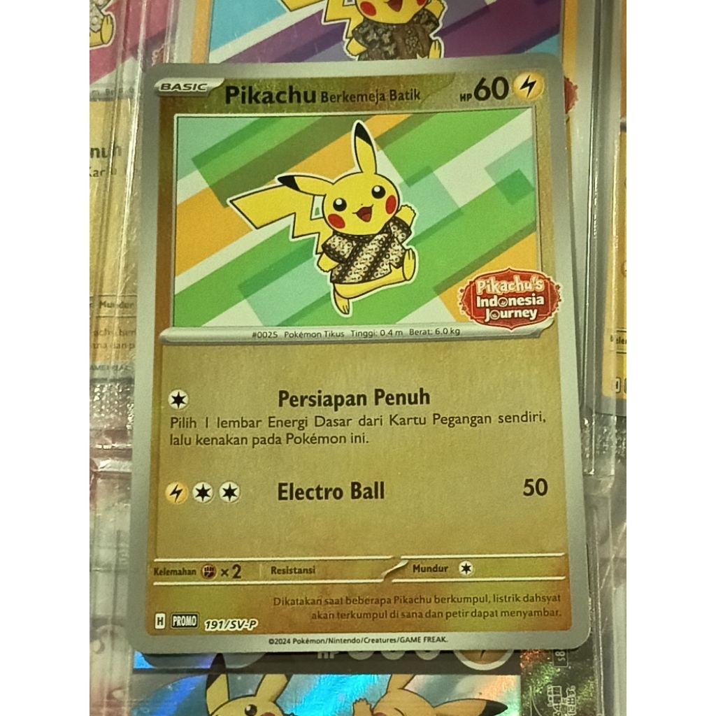 Pokemon Pikachu batik foil hijau