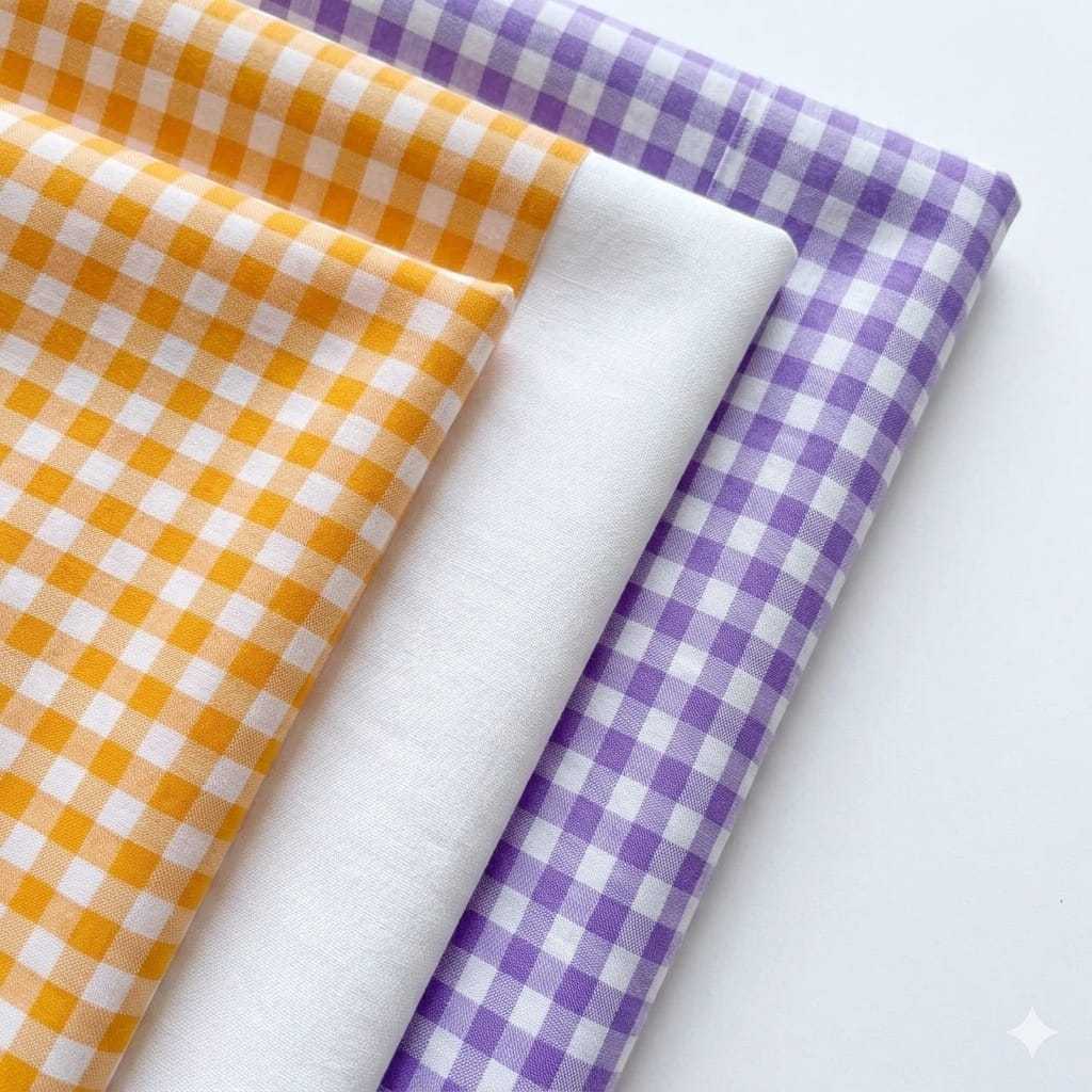 grosir kain ecera Kain Kotak Kotak Katun Yarndyed cele Lebar 150cm (Ukuran kain ½ cm)/kain kotak kot