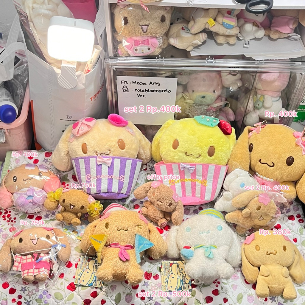 FLASH SALE sanrio mocha rare, charmmy kitty sanrio, cinnamoroll (SLIDE DETAIL PHOTOS)