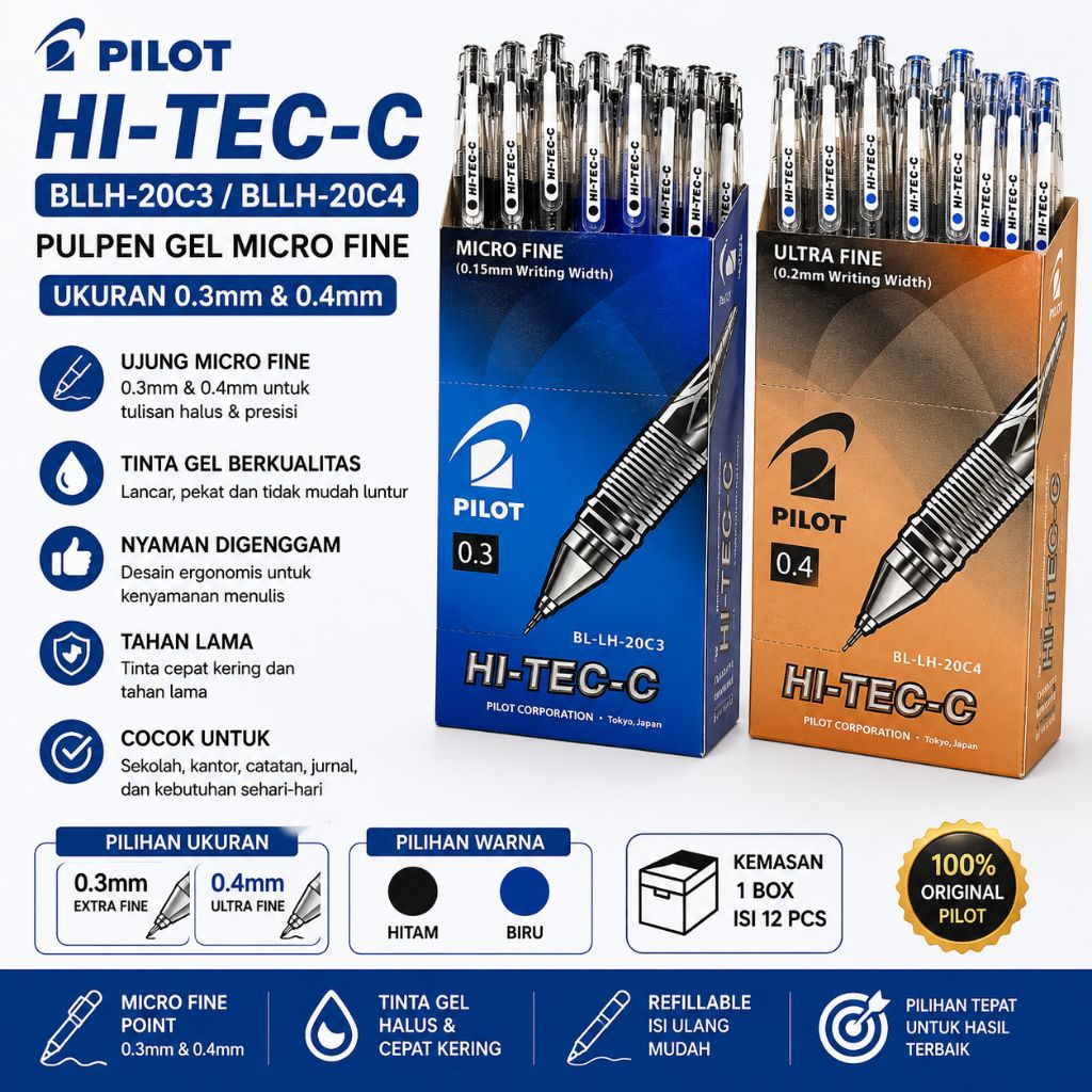 PEN HITEC-C PILOT 0.3/0.4 ORIGINAL (1PAK/12PCS)