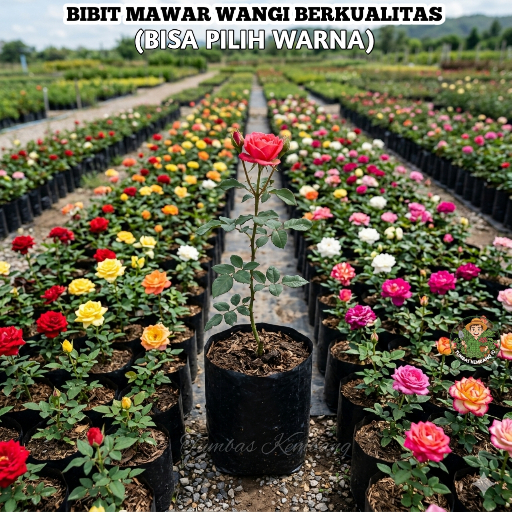 BIBIT MAWAR HOLAND (Bisa Pilih Warna) KELOPAK JUMBO BERGARANSI BERLABEL YAAS KEMBANG