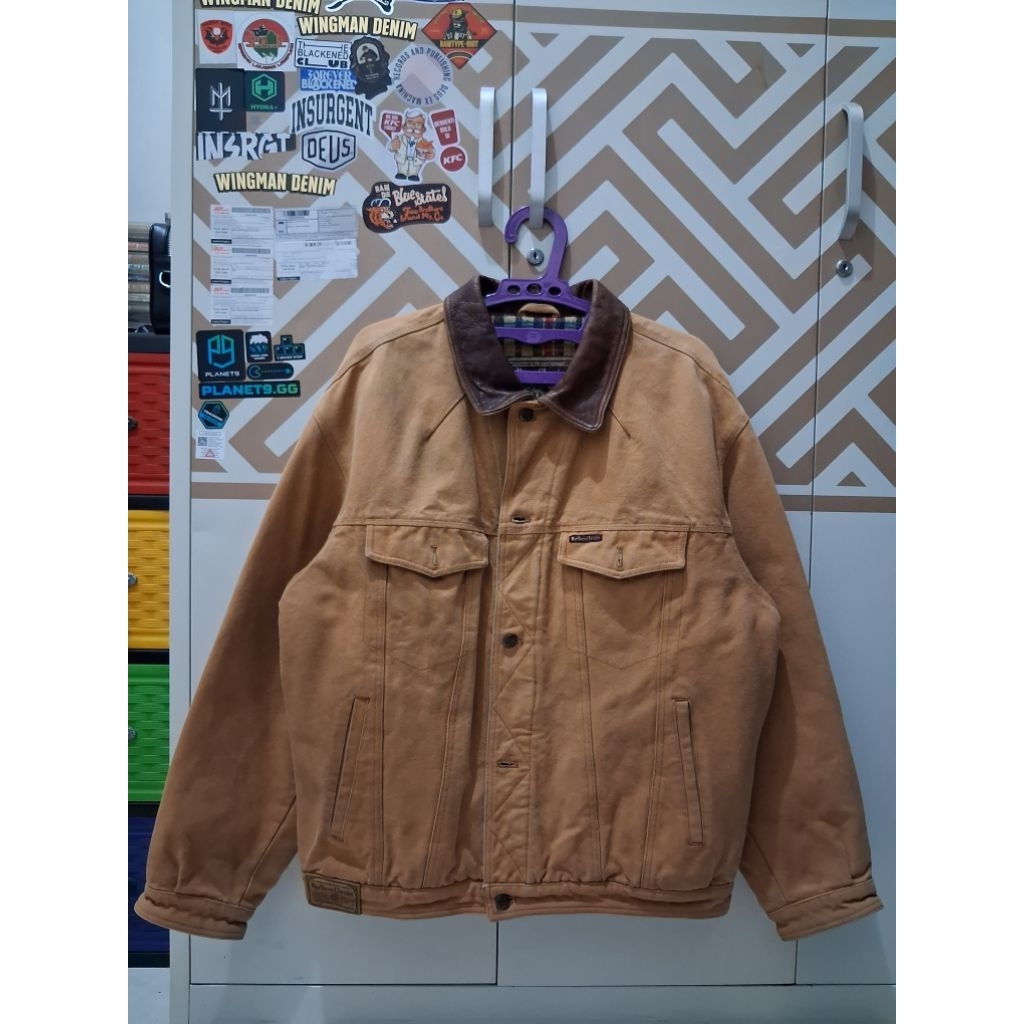Trucker Denim Lined Wool Jacket Marlboro Classics Original