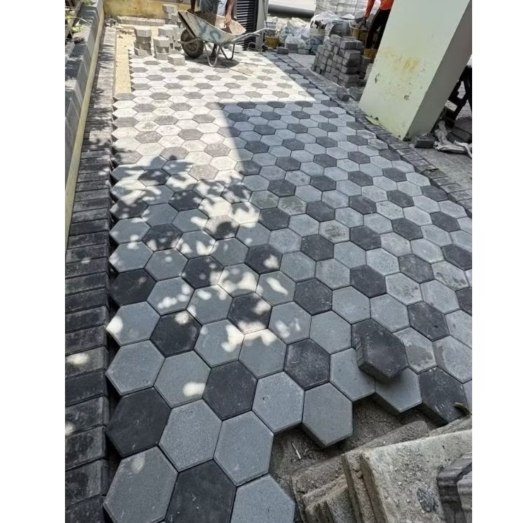 Paving block press hexagon tebal 6-8cm Harga permeter