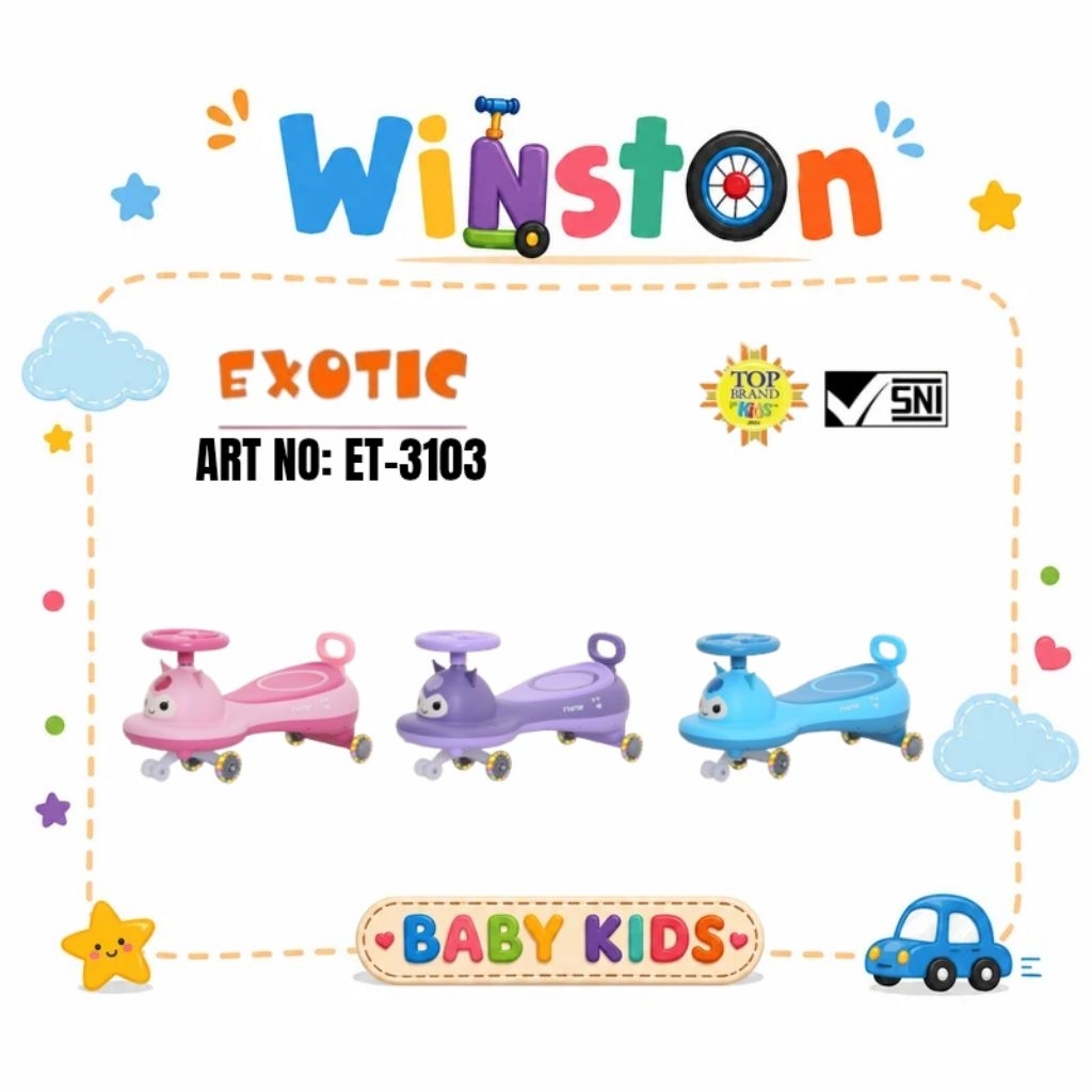 SWING CAR EXOTIC RIDE ON TOYS ET-3103