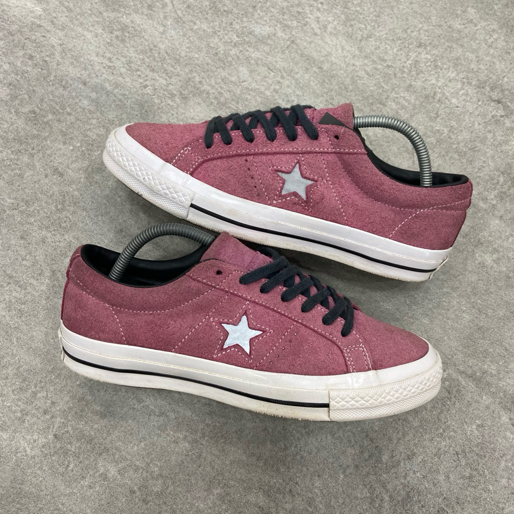 [Size 41] Rare Converse One Star OX Suede Low Low Top Rose Red 2020 (165955C) Second Original Kondis