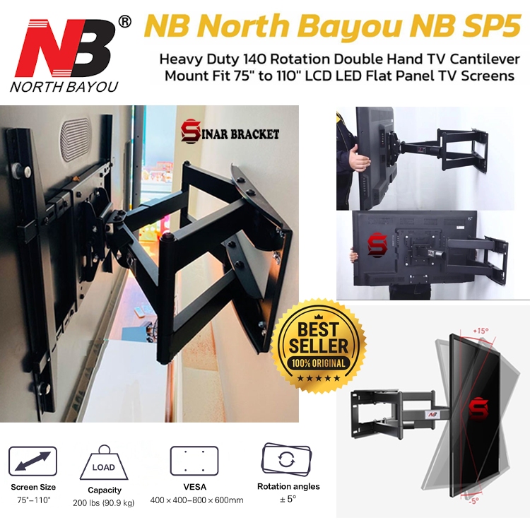 NORTH BAYOU SP5 Bracket TV North Bayou 55 Inch - 110 Inch