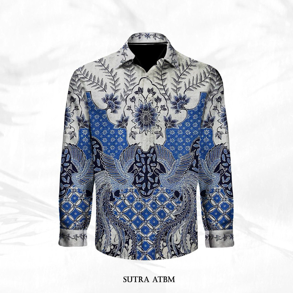 Kain Batik Tulis Sutra Atbm - pola kemeja pria