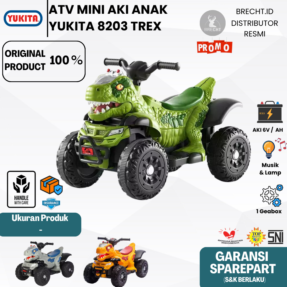 Mainan Motor ATV Anak YUKITA 8203 T-REX ATV Motor ATV Listrik Anak