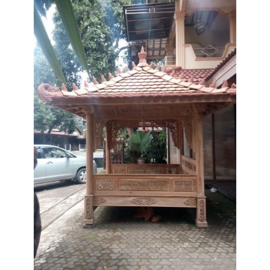 Gazebo Kayu Jati Ukir Jepara