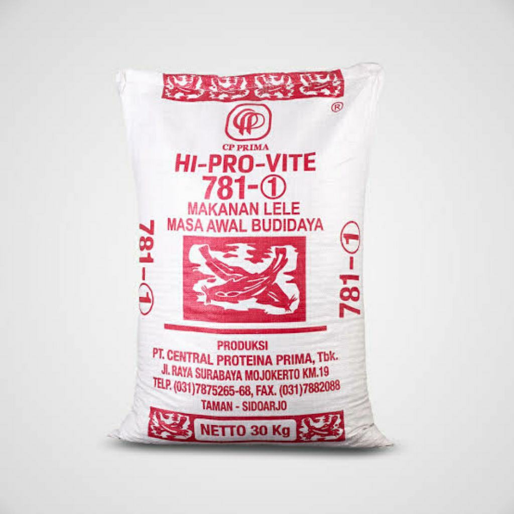 Pakan Ikan Lele Hi-Provite 781-1 781-2 781-3 Repack 1kg