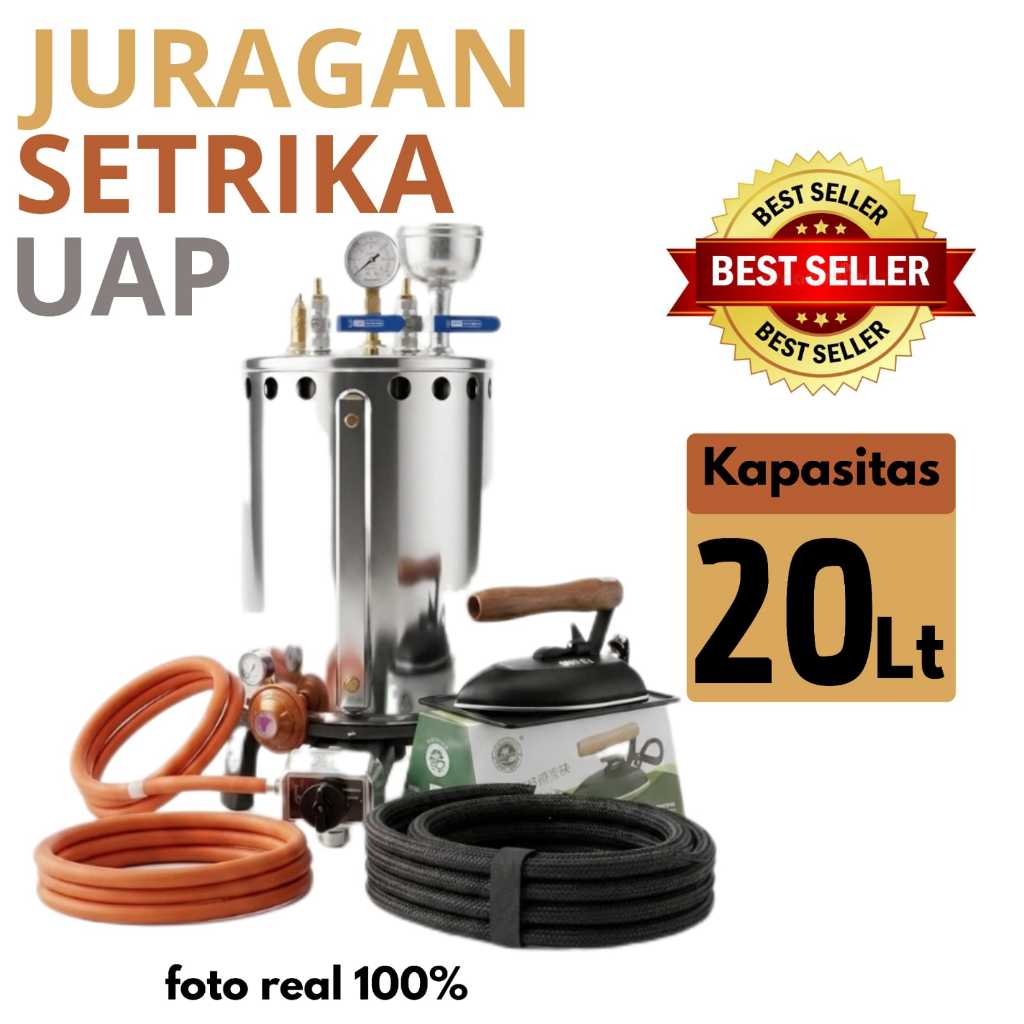 SETRIKA UAP MURAH GAS BOILER LAUNDRY 20 LITER BY INDUK SETRIKA UAP