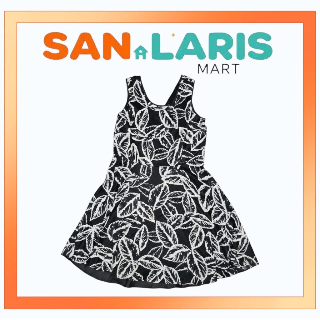 DRESS SLEVELESS BRAND LOKAL EPRISE SIZE XXL, FULL FURING, FLARE DRESS [LD112 P87]