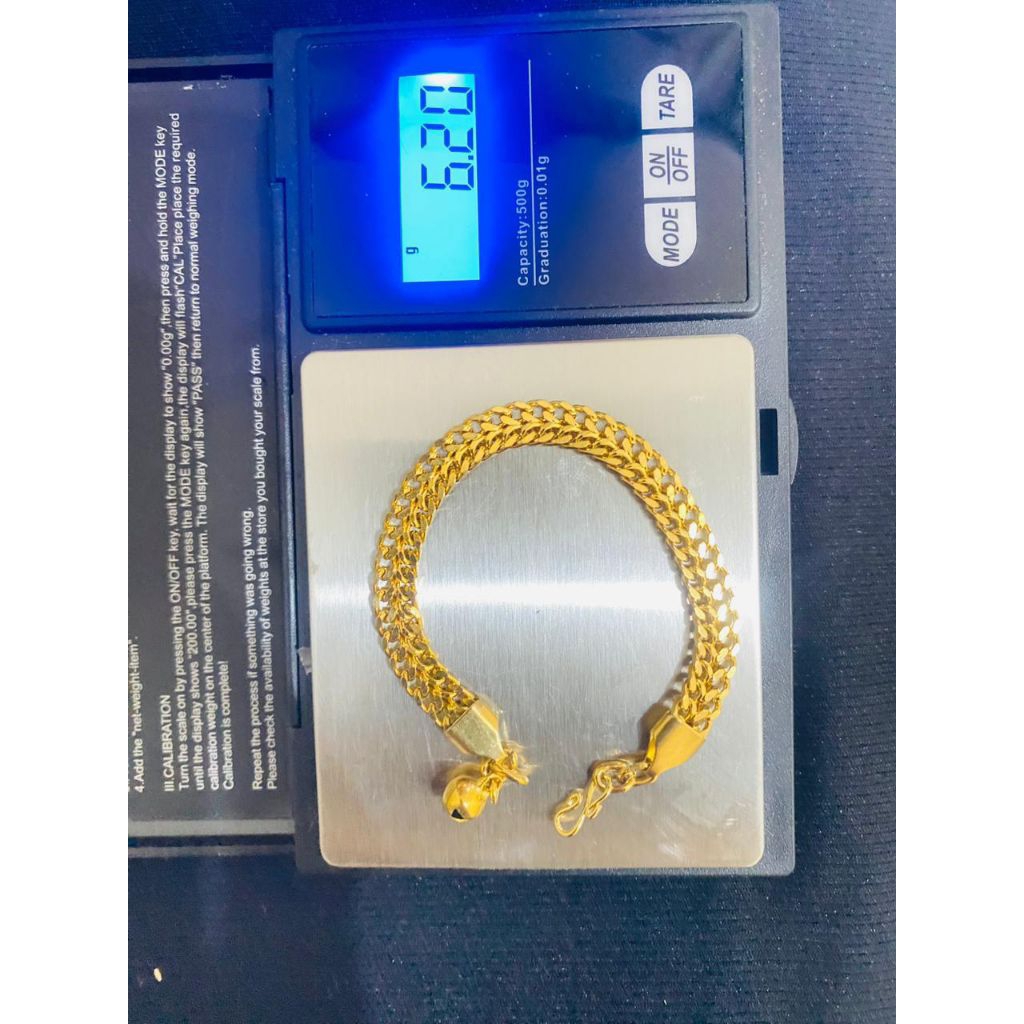 gelang lipan titanium lapis emas 23karat anti luntur
