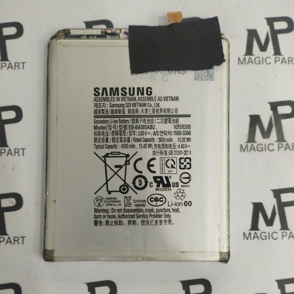 BATERAI SAMSUNG A50/A20/A30/A50S EB-BA505ABU ORIGINAL BEKAS