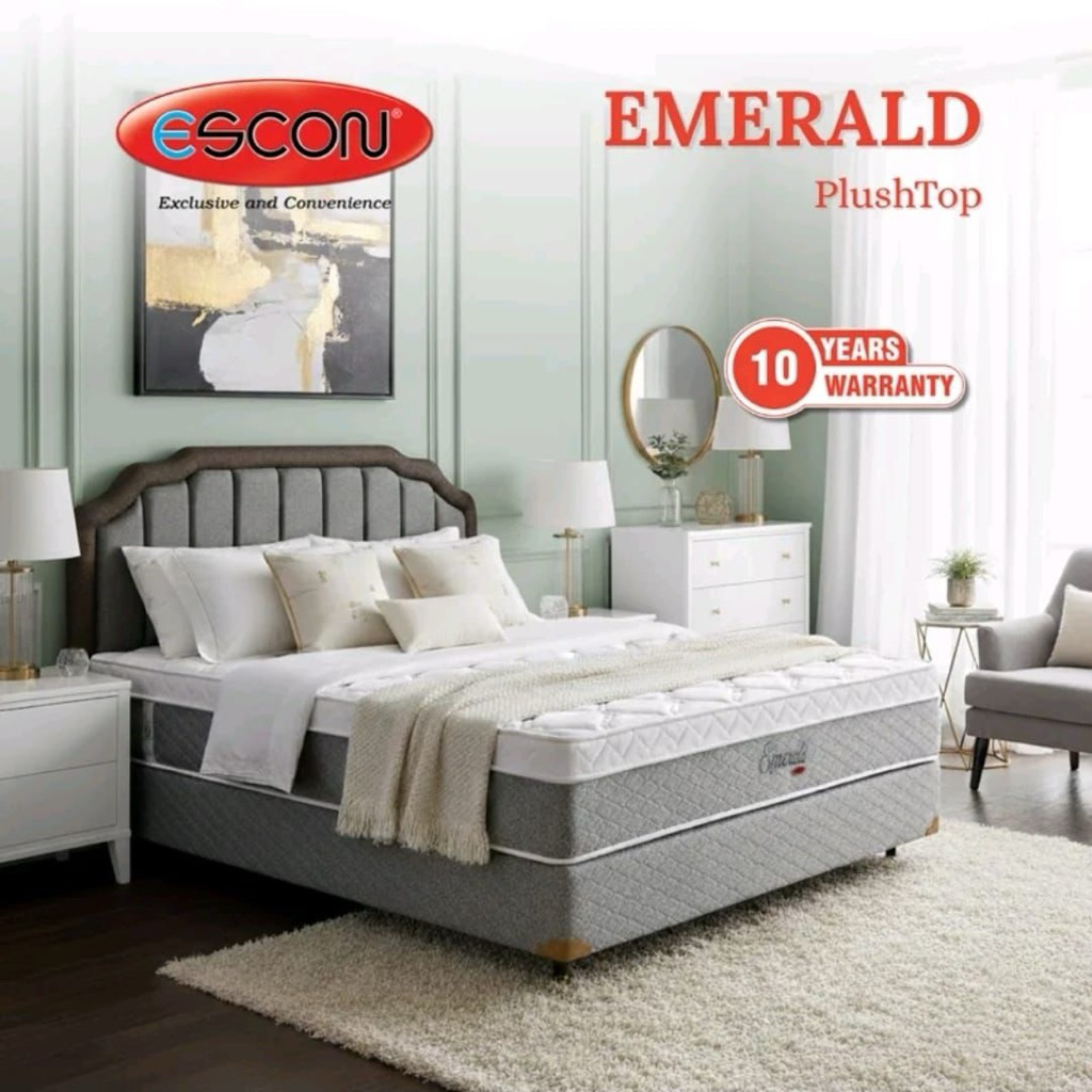 Kasur Emerald Escon Premium With Plushtop / Kasur Empuk premium / Divan Premium / Kasur Springbed / 
