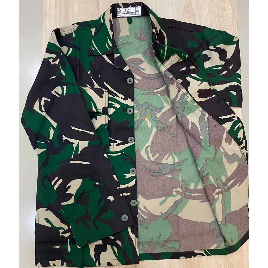 Baju PDL TNI Velbed non Furing pakai kancing PRAY MILITARY SHOP
