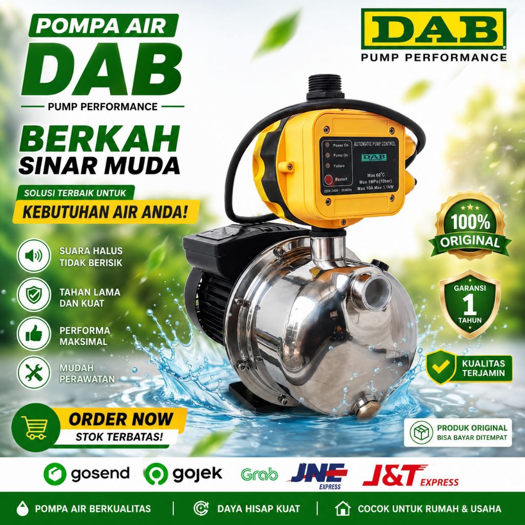 Mesin Pompa Air Dorong Dab BS 370 SS Booster Pump