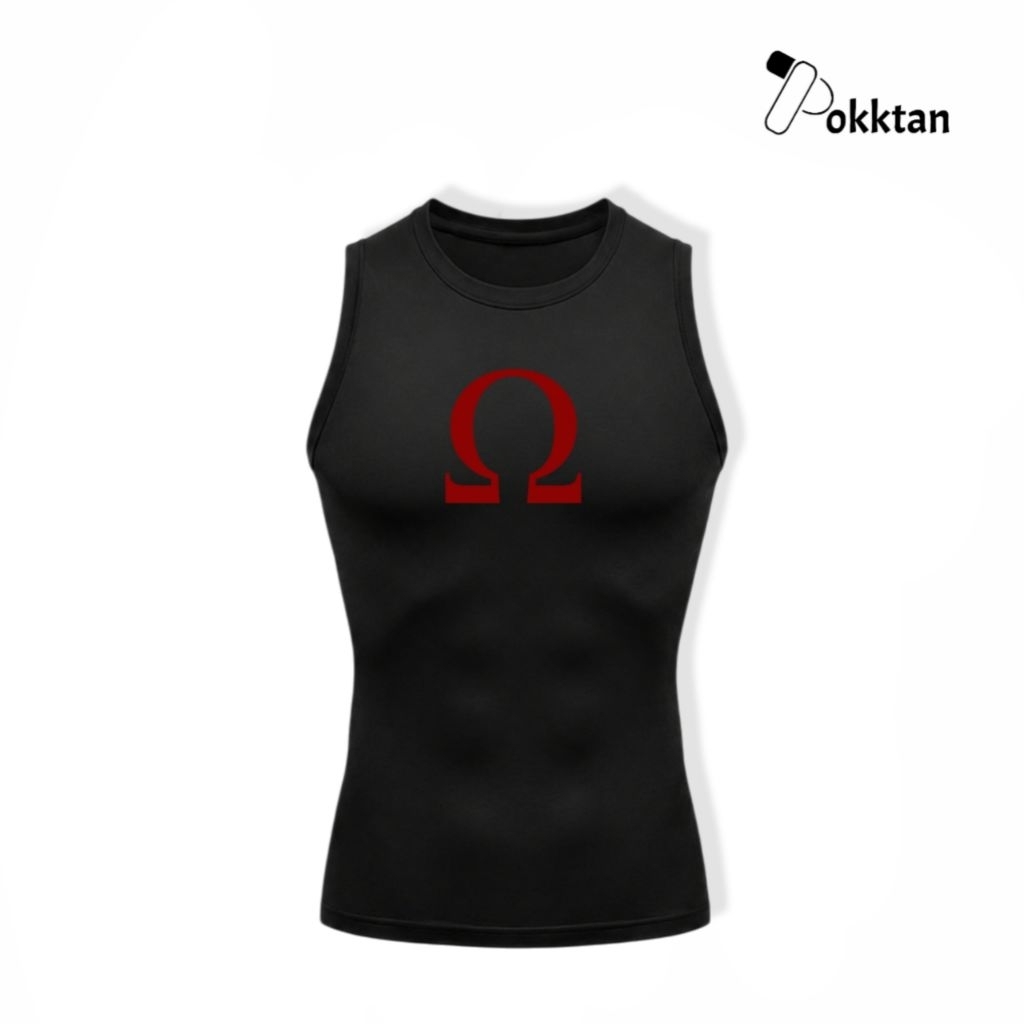 PokkTan Sleeveless Compression Shirt God Of War Omega / Kaos Olahraga Kompresi Sleeveless God Of War