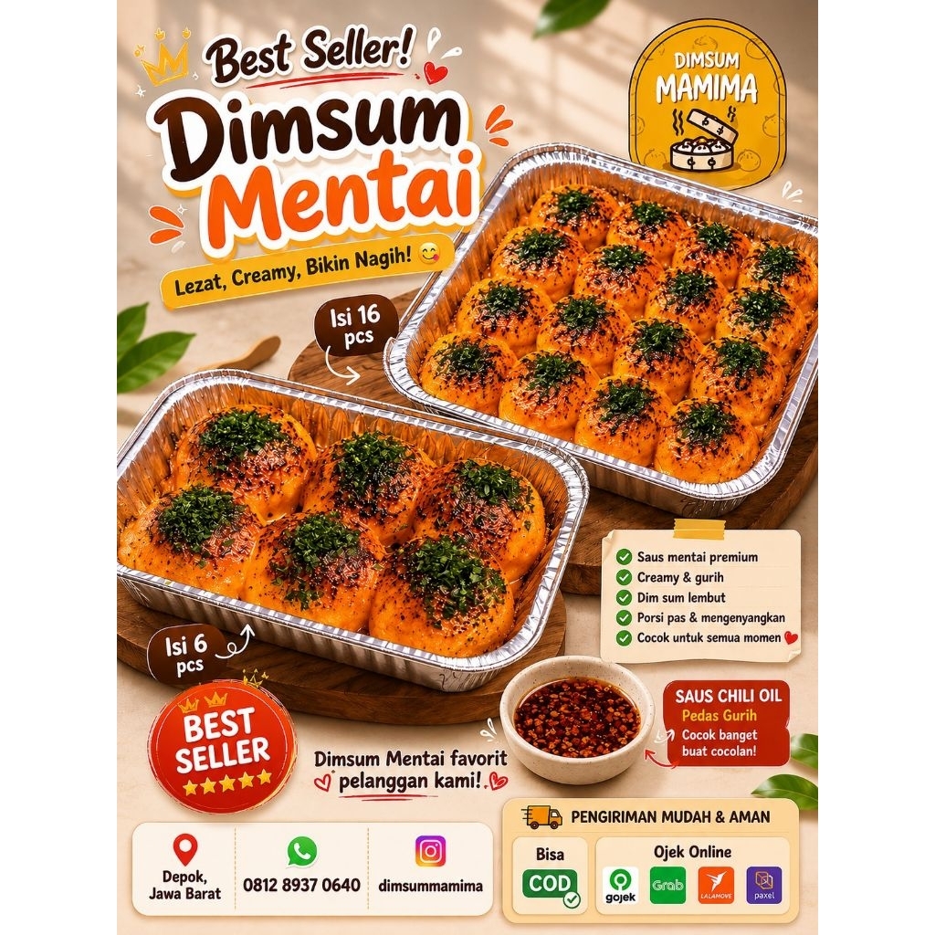 Dimsum Mentai Tobiko dengan Saus Mentai Tobiko Asli